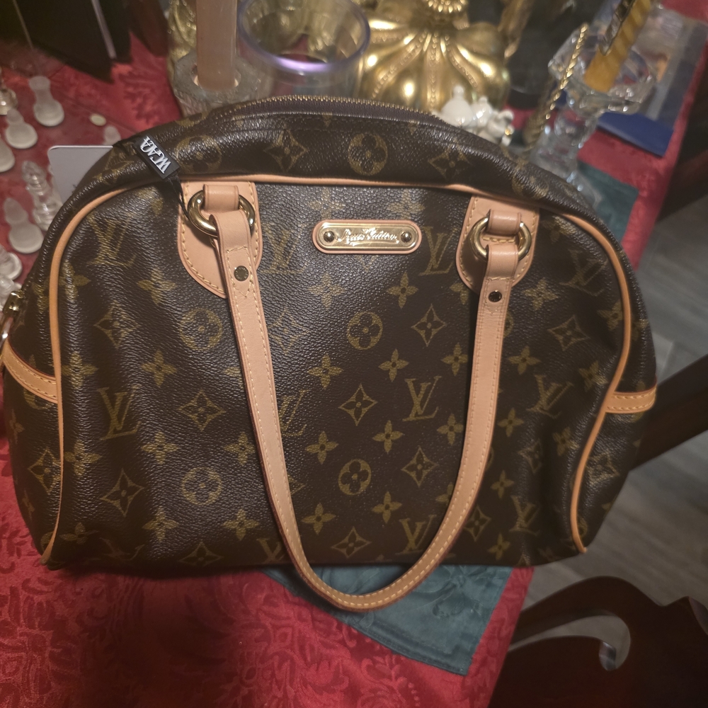 Louis Vuitton Monogram Satchel Bag in Brown